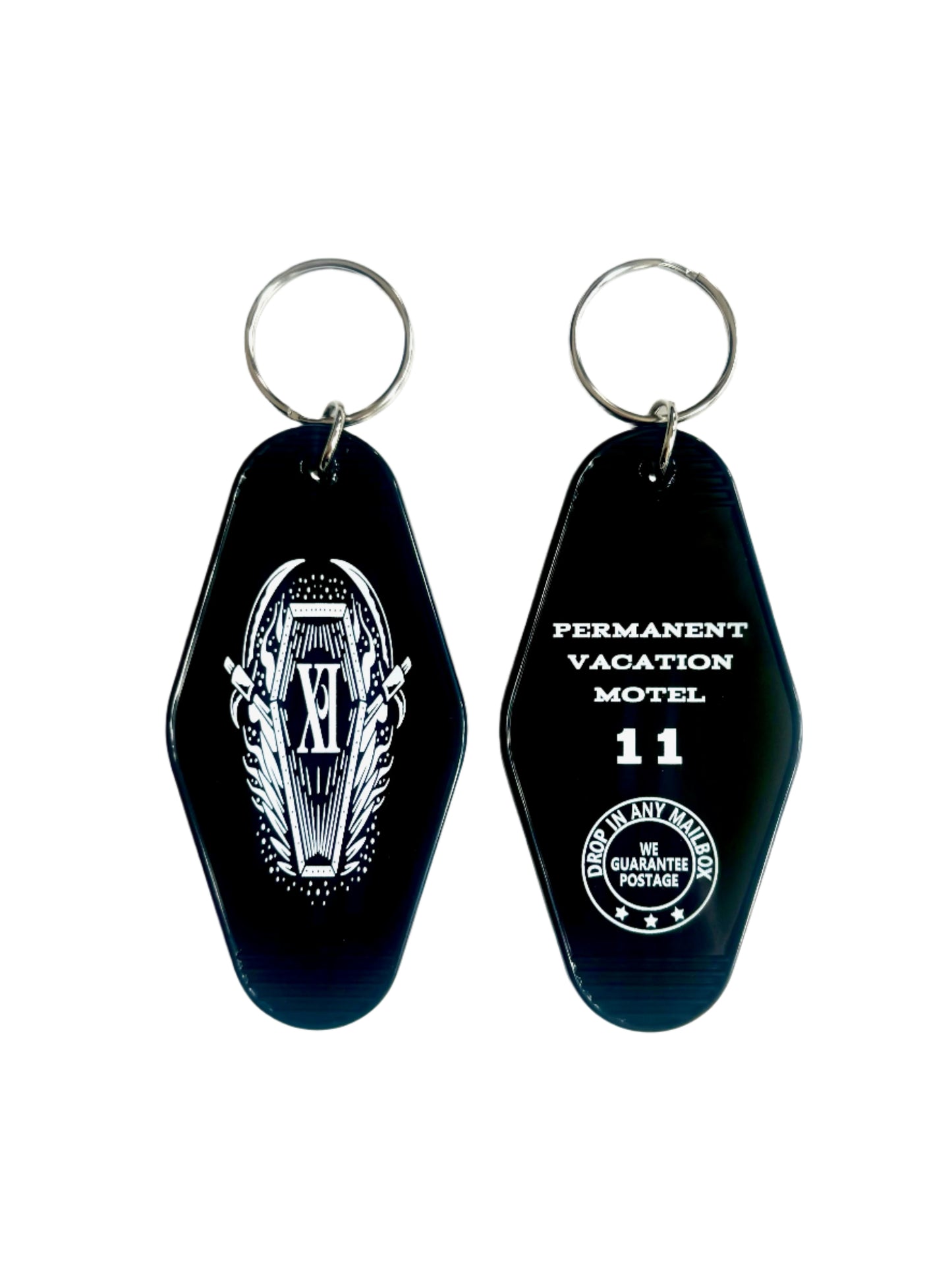 Permanent Vacation Motel Keychain